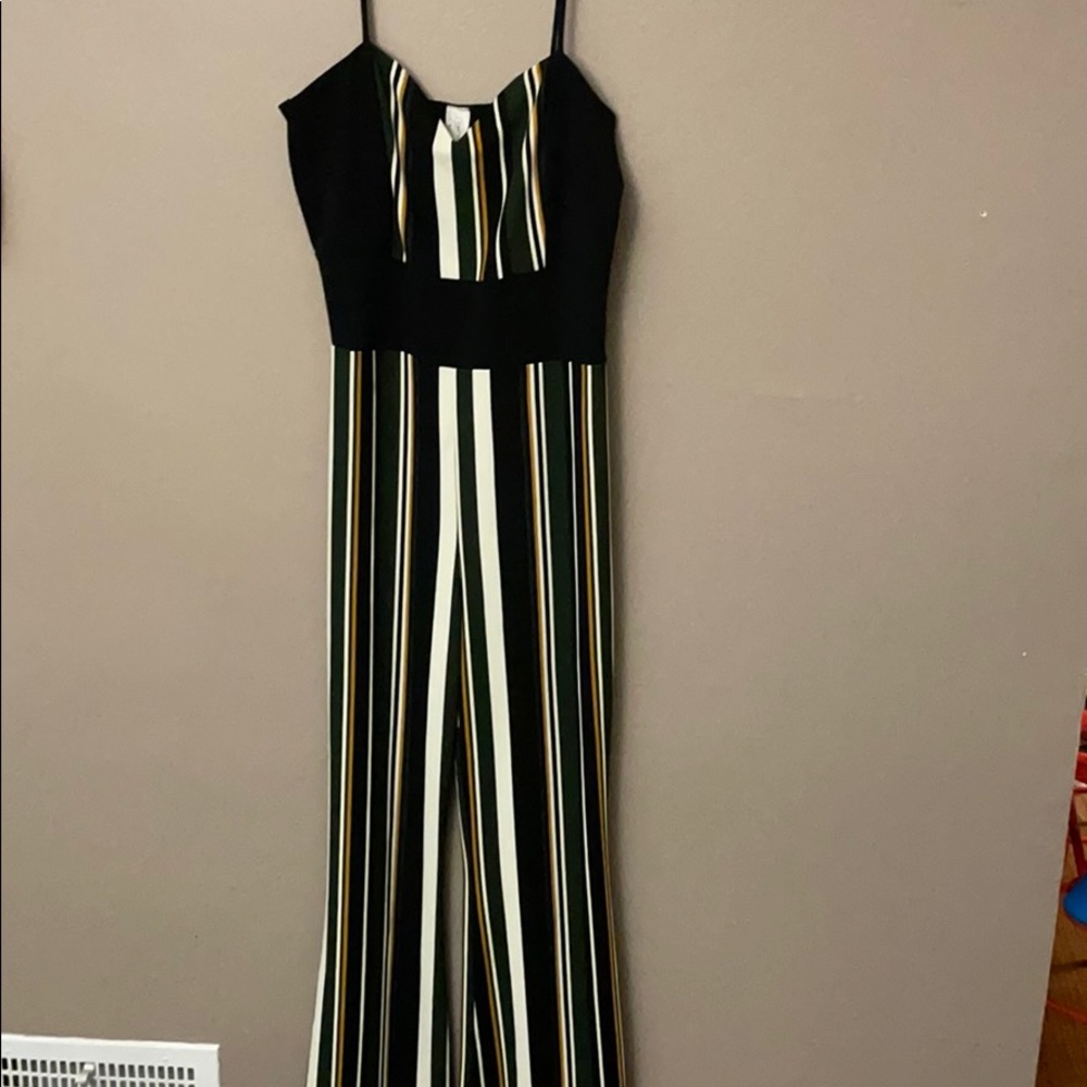 Plaid Strip Jumpsuit